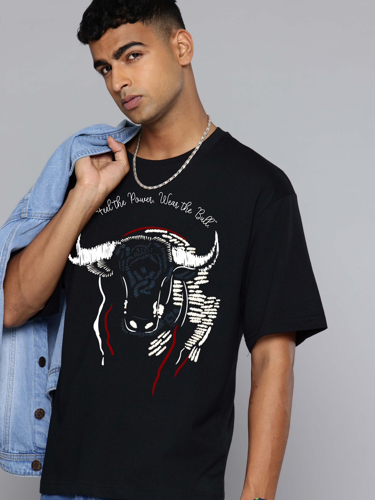 Graphic Oversized Buffalo Print Tshirt