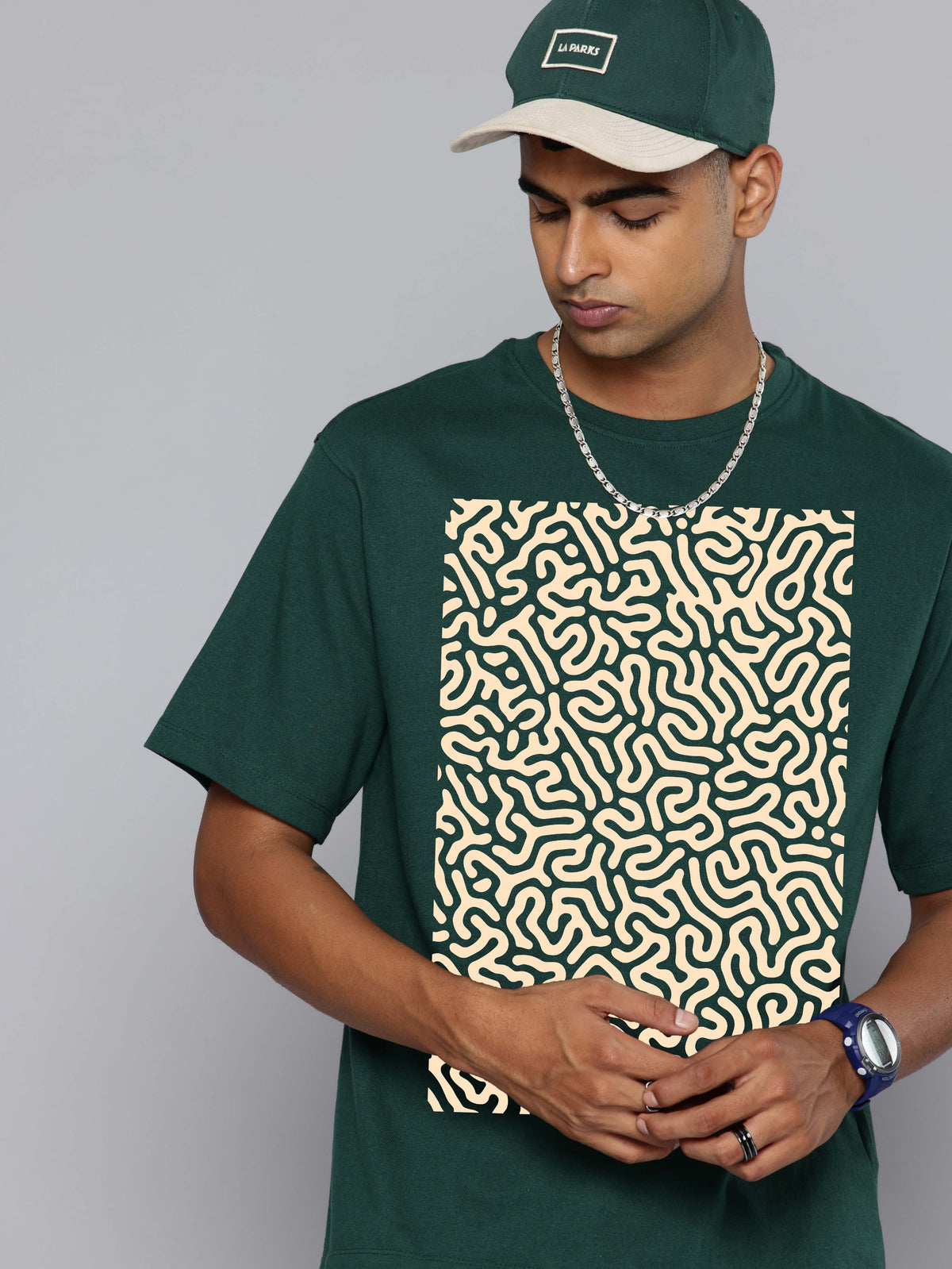 Graphic Oversized Box Print Tshirt