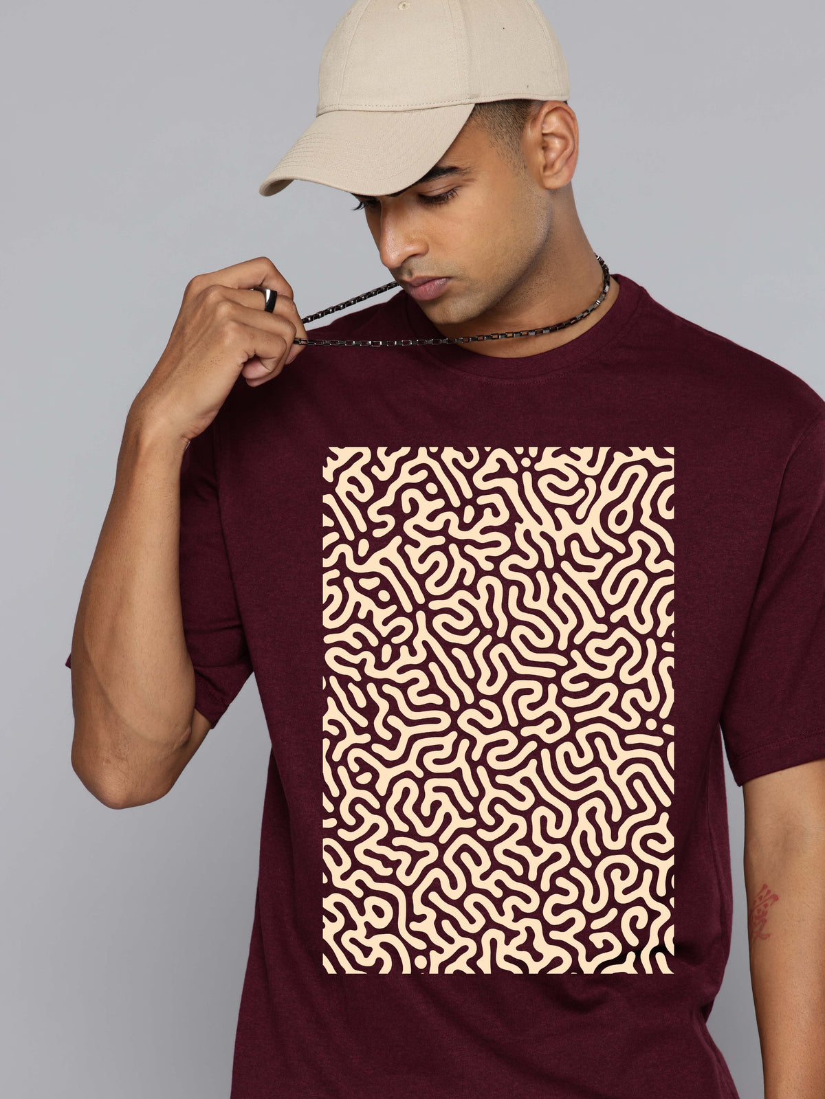 Graphic Oversized Box Print Tshirt