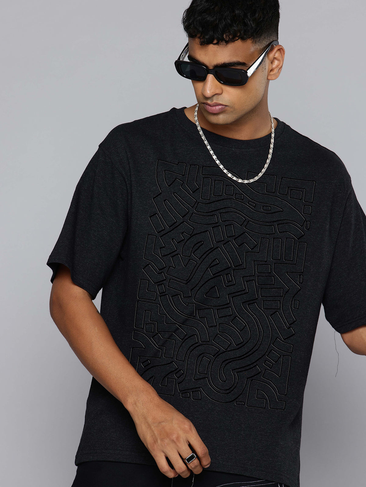 Graphic Oversized Puzzle Tshirt