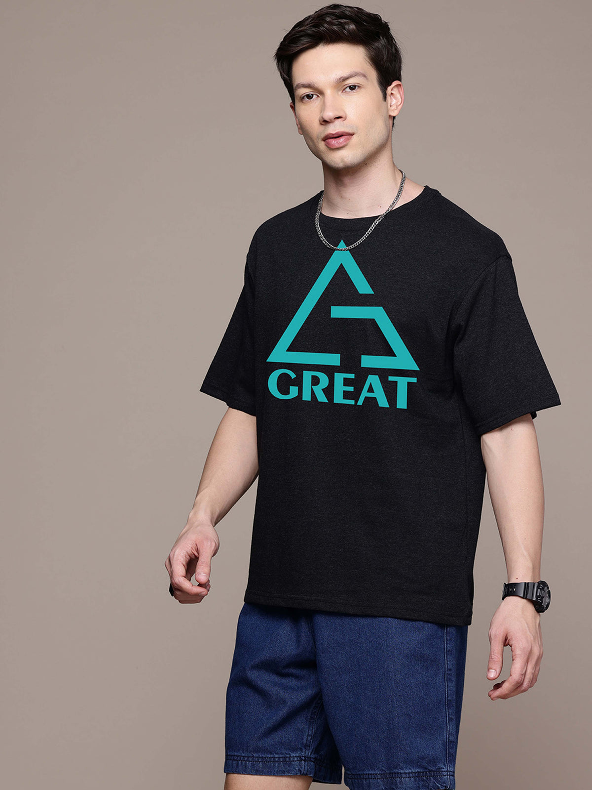Graphic Oversized Great Print Tshirt