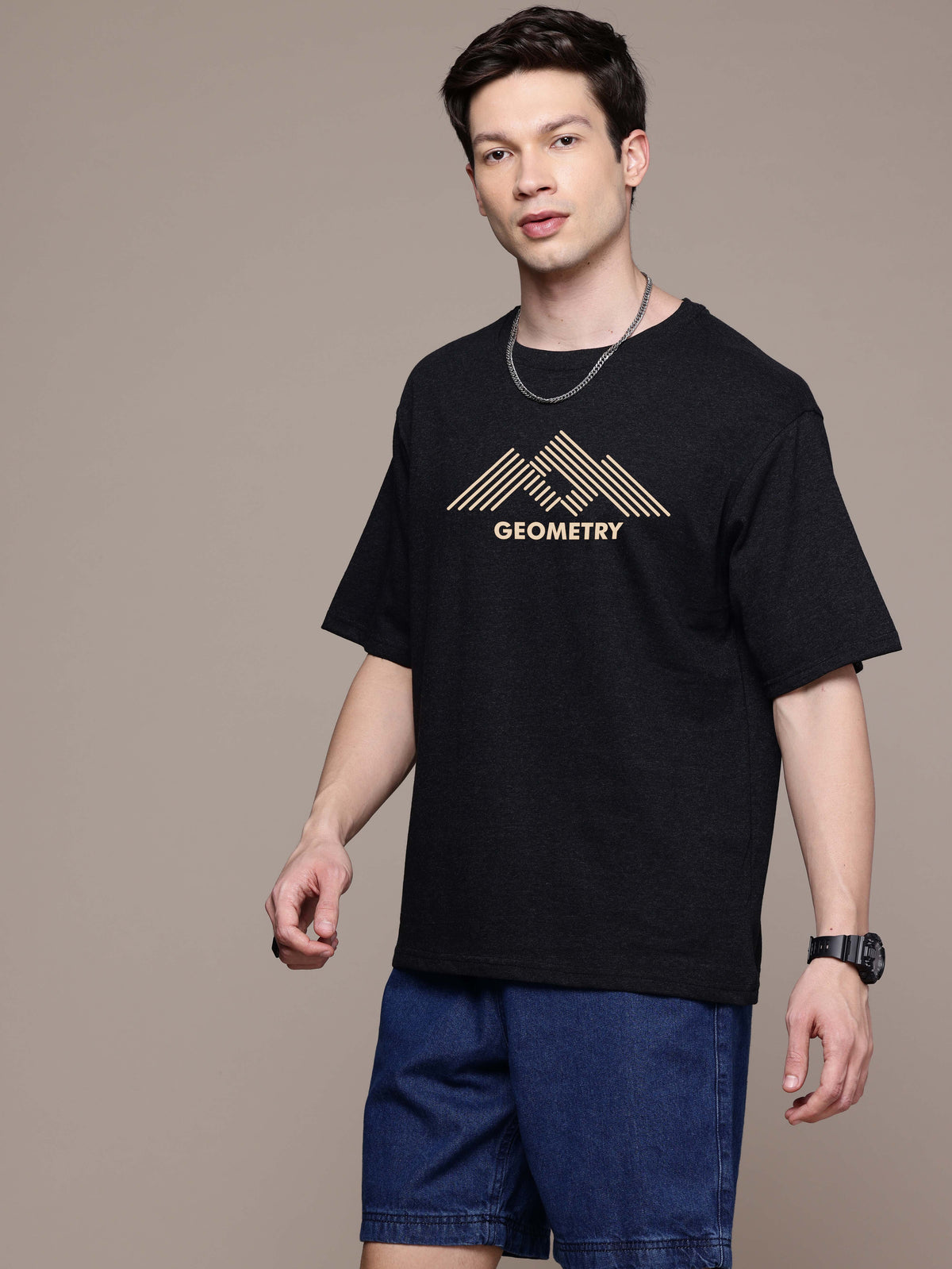 Graphic Oversized Geometry Tshirt