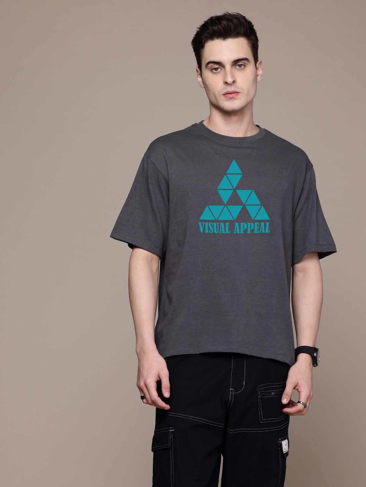 Graphic Oversized Visuals Print Tshirt