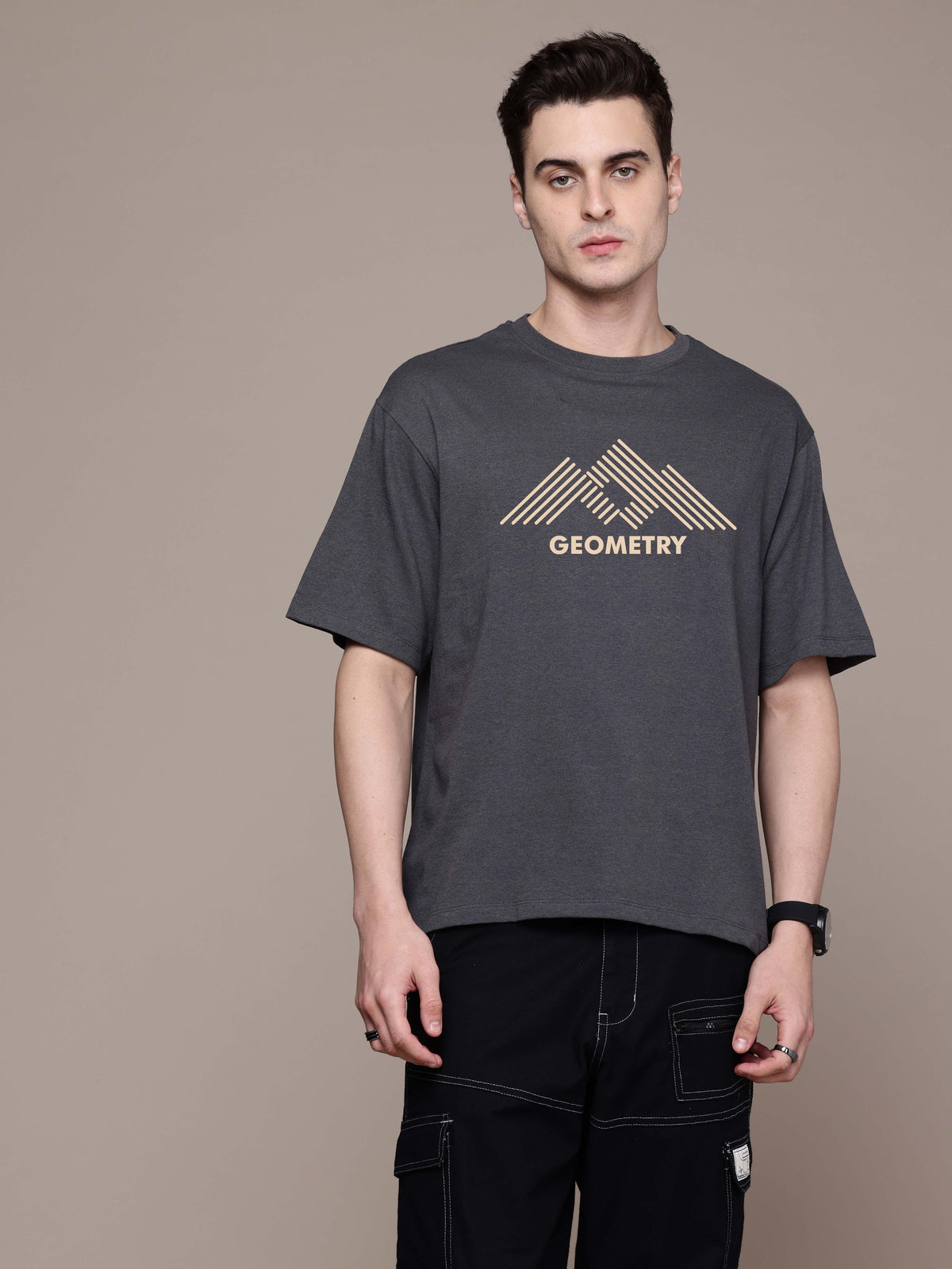 Graphic Oversized Geometry Tshirt