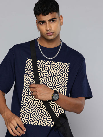 Graphic Oversized Box Print Tshirt