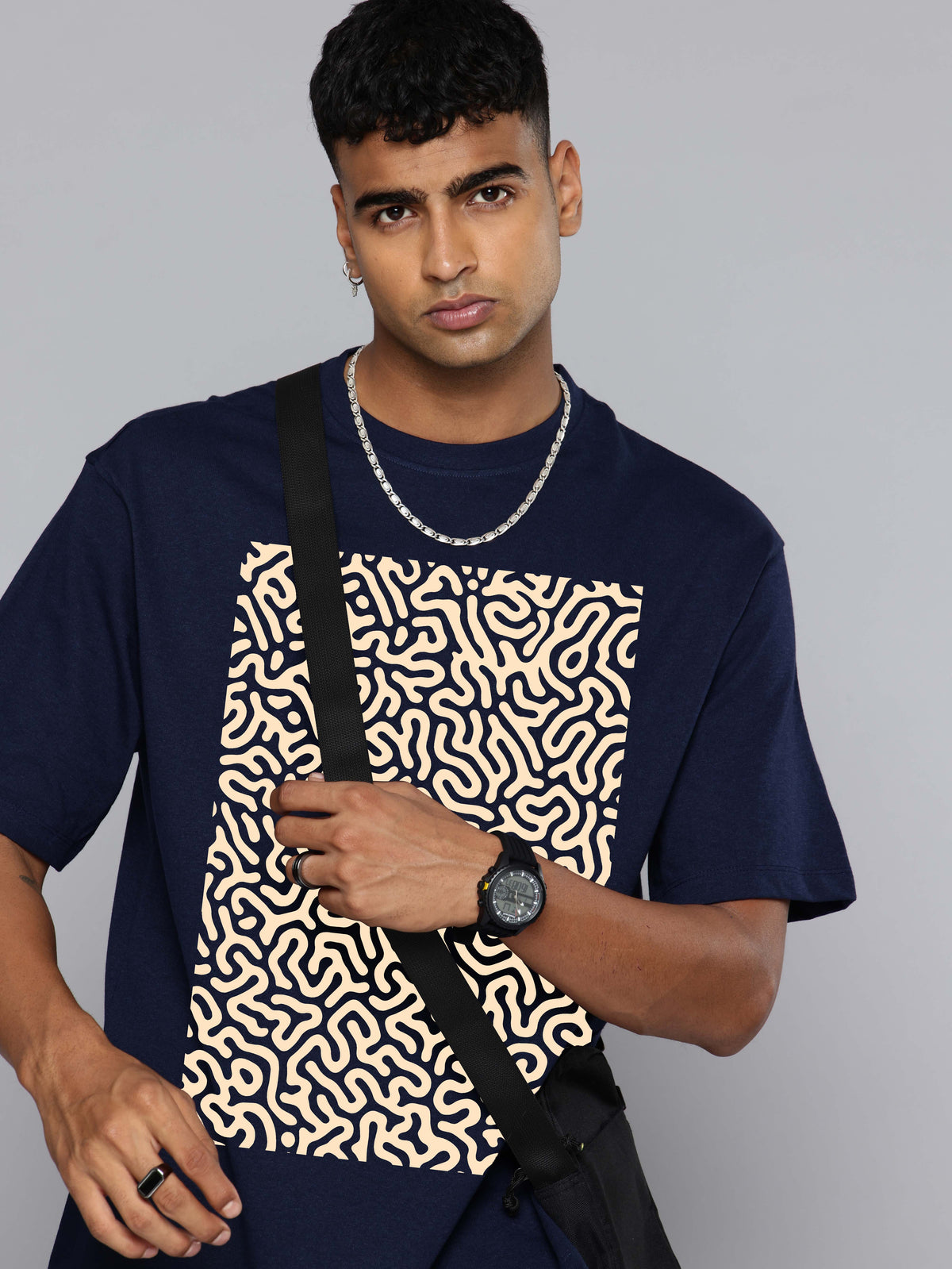 Graphic Oversized Box Print Tshirt