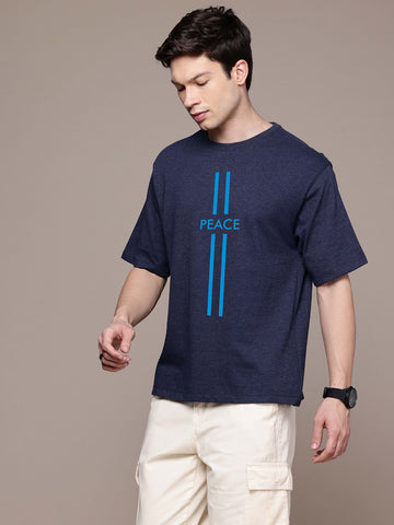 Graphic Oversized Peace Print Tshirt