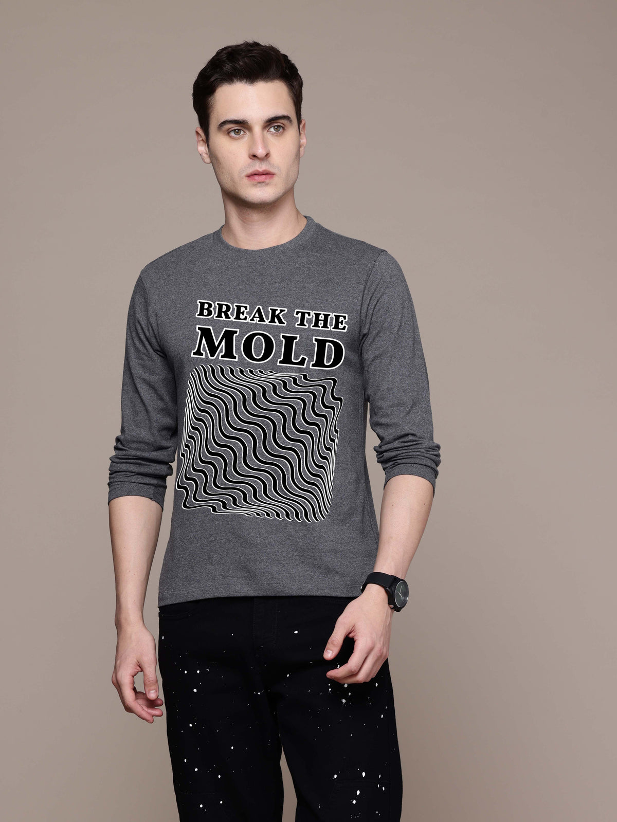 Mens Garphic Long Sleeve T-Shirts