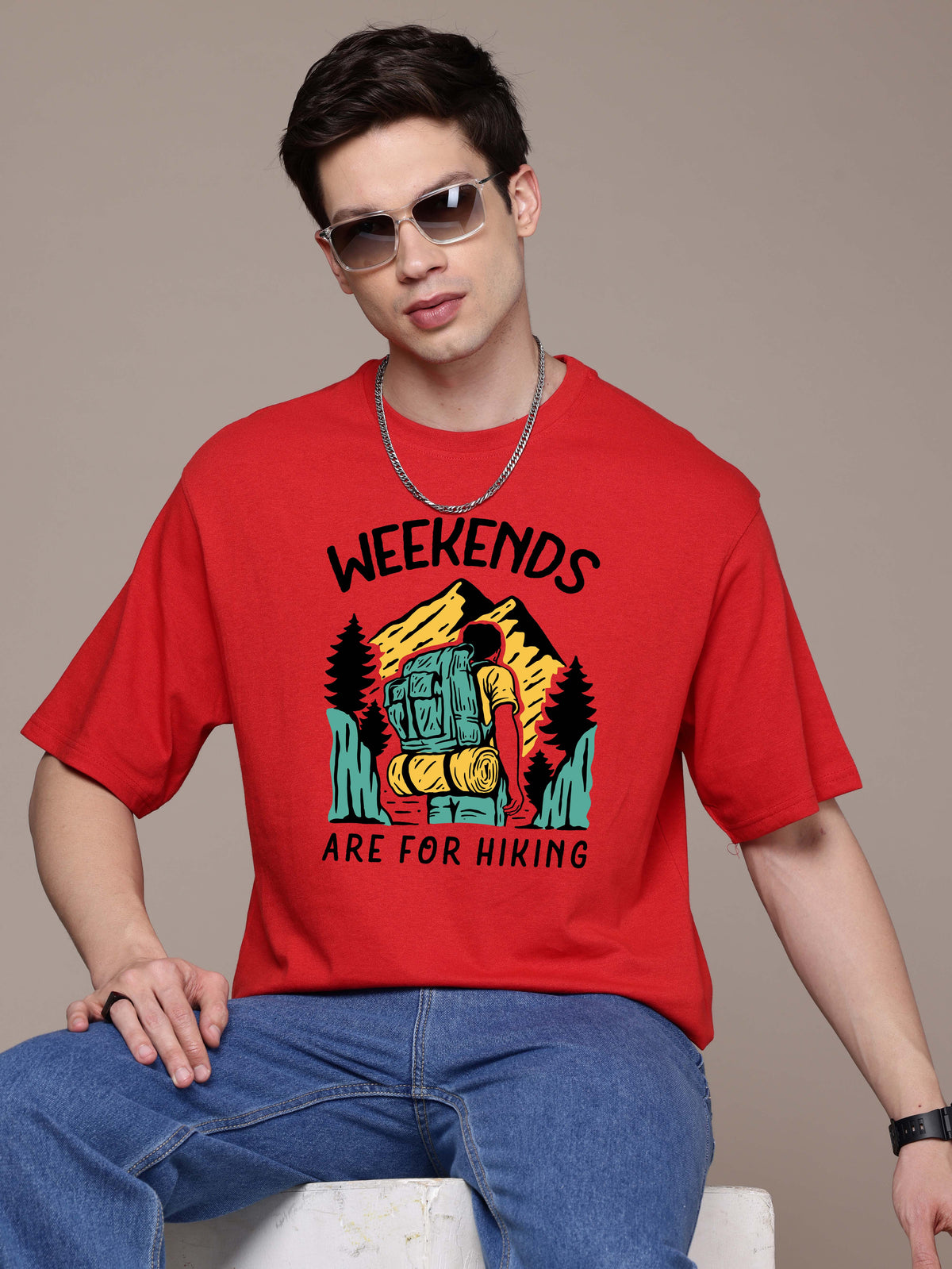 Graphic Oversized Weekends Tshirt
