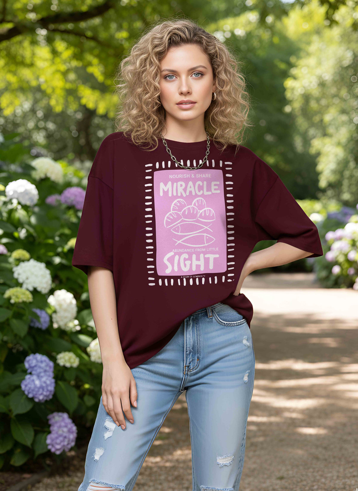 Graphic Oversized Tshirt  Miracle