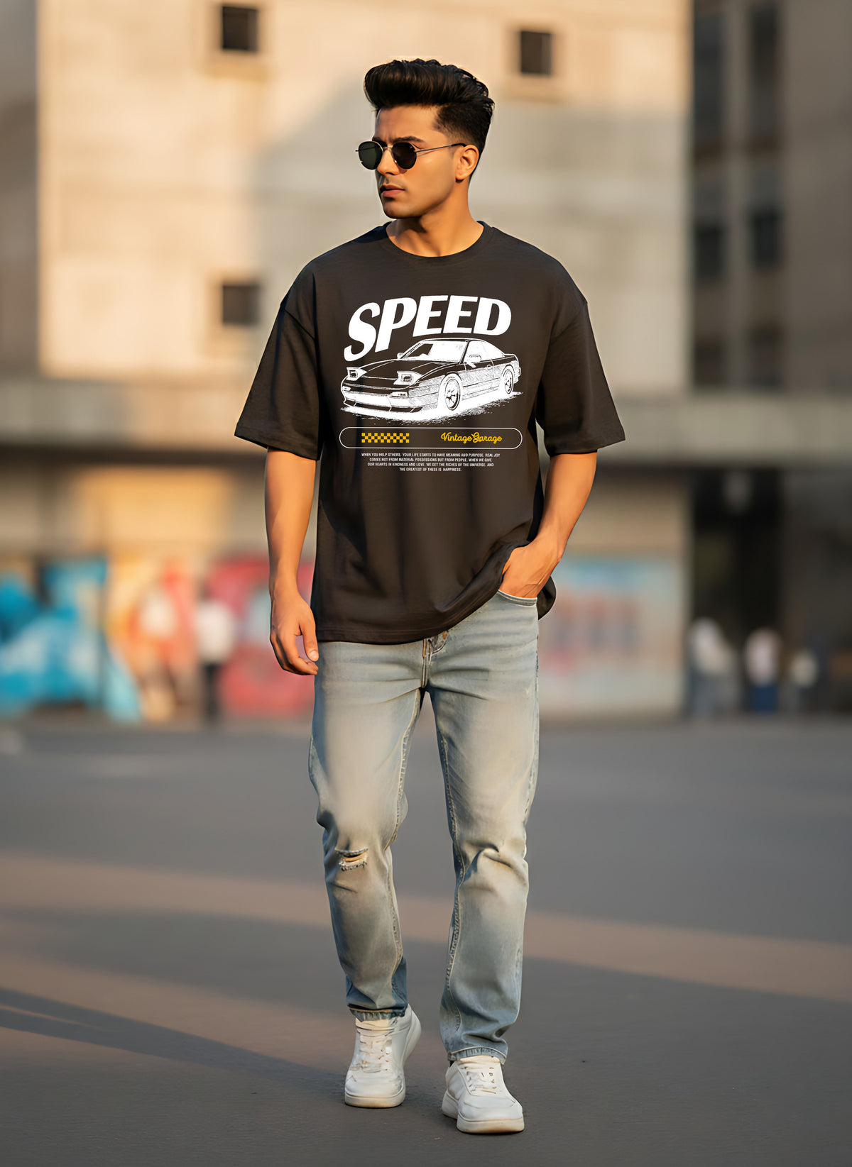 Graphic Oversized Speed Tshirt