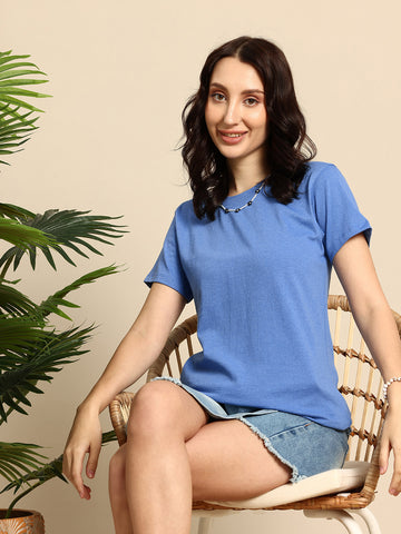 Half Sleeve Sky Blue T-Shirt