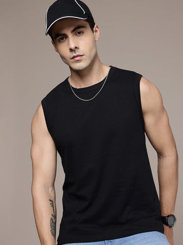 Sleeveless  Black T-Shirt
