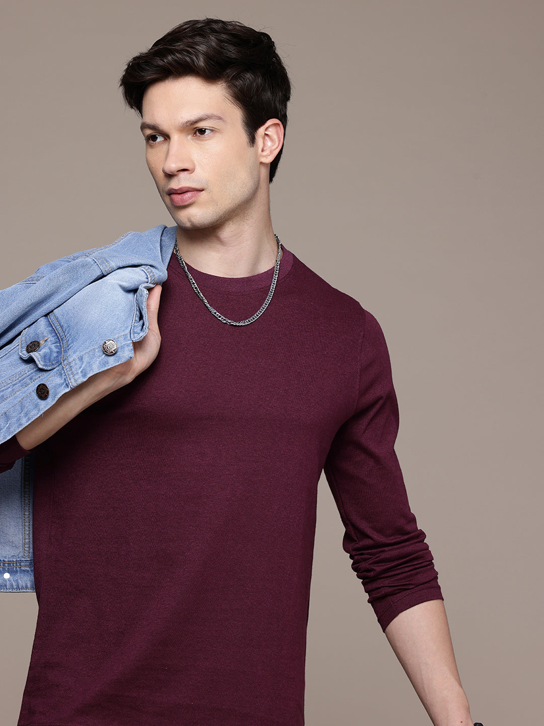 Long Sleeve Burgundy T-Shirt