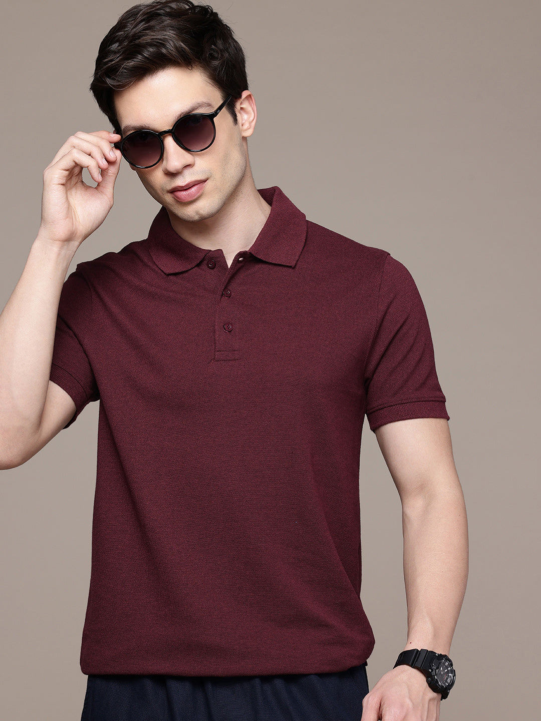Burgundy Polo T-Shirt