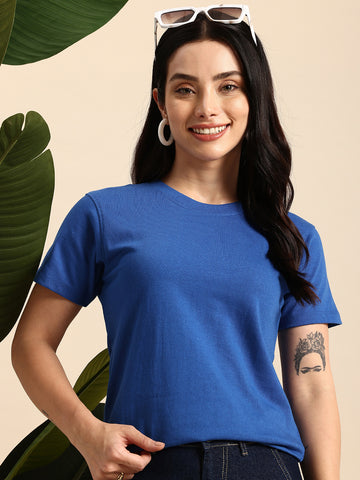 Half Sleeve  Royal Blue T-Shirt