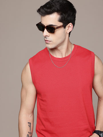 Sleeveless Red T-Shirt