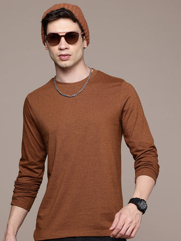 Long Sleeve Mustard Brown T-Shirt