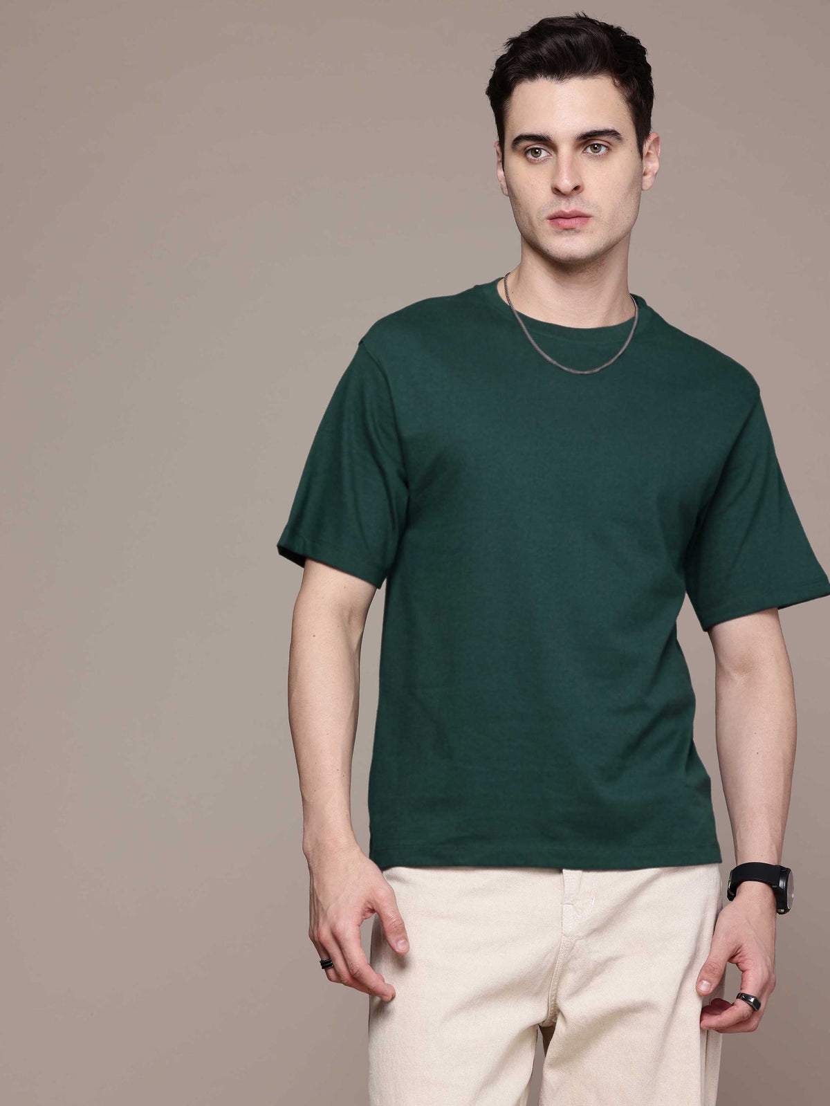 Bottle Green Oversized Tees