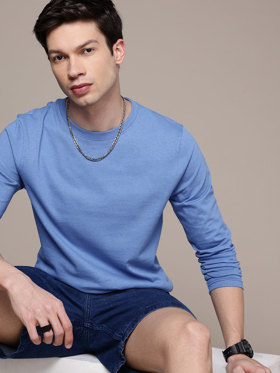 Long Sleeve Sky Blue T-Shirt