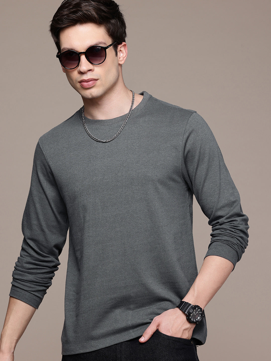 Long Sleeve Steel Grey T-Shirt
