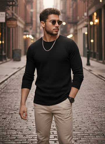 Long Sleeve Black  T-Shirt