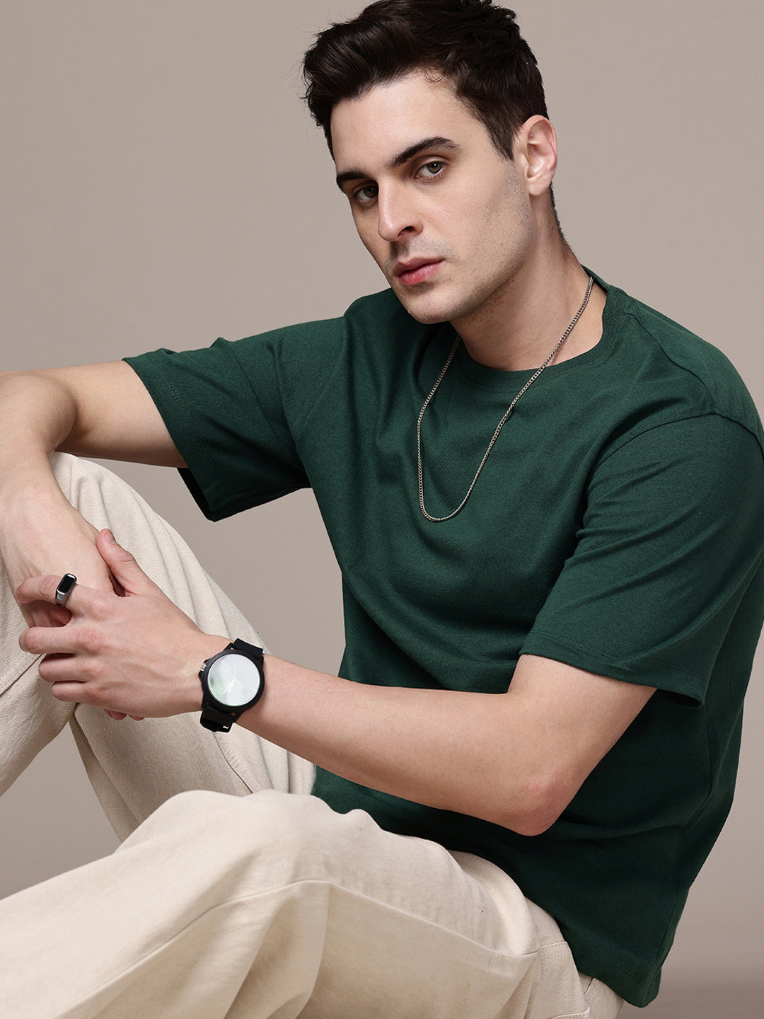 Oversized Bottle Green T-shirt