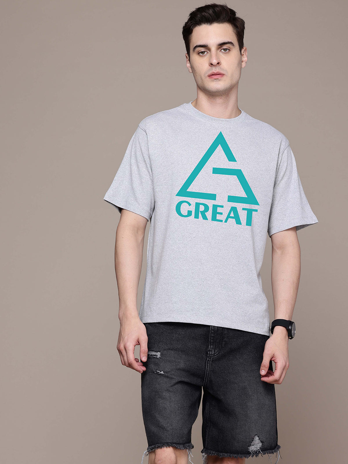 Graphic Oversized Great Print Tshirt