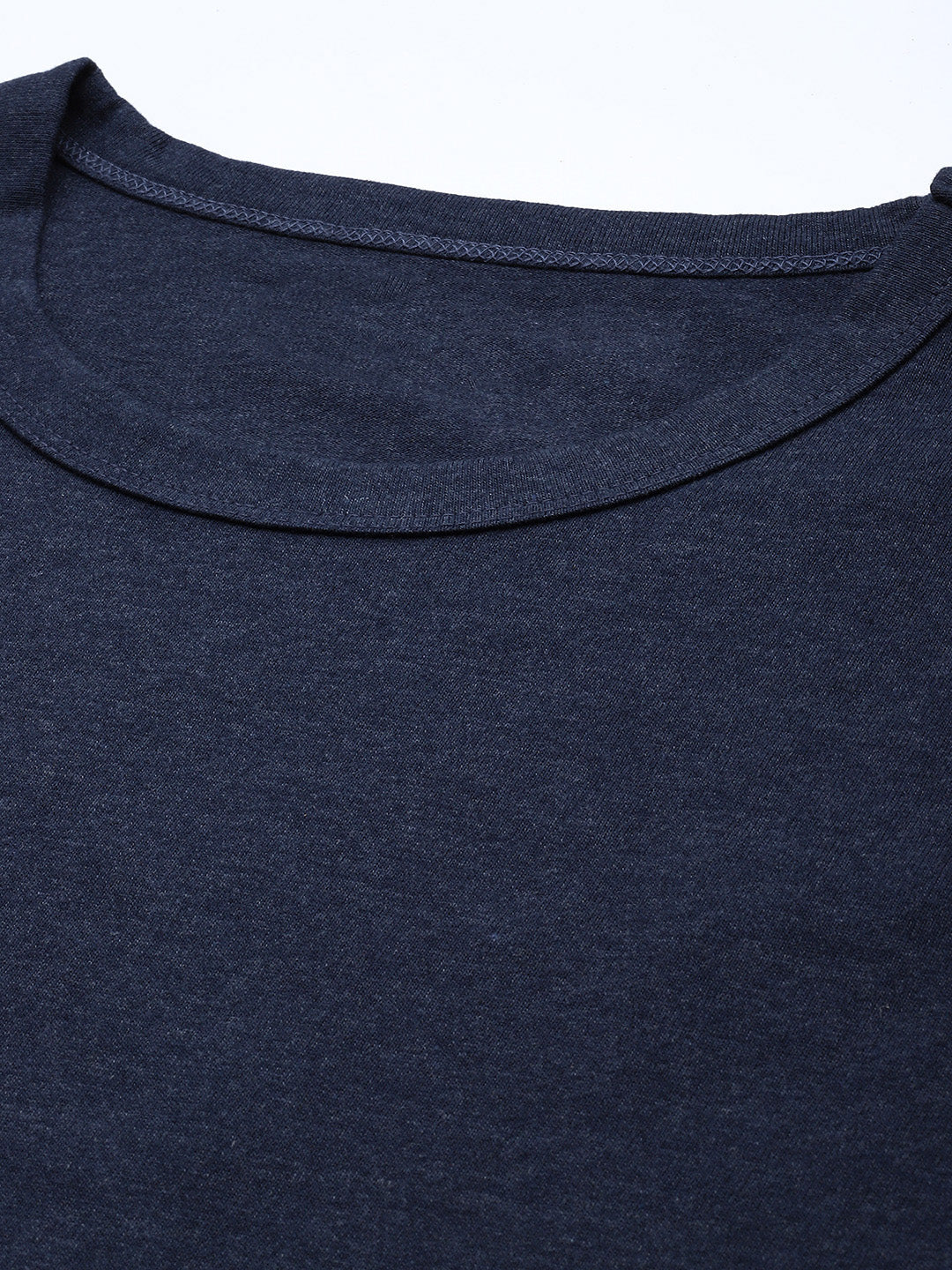 Navy Melange Sleeveless  T-Shirt