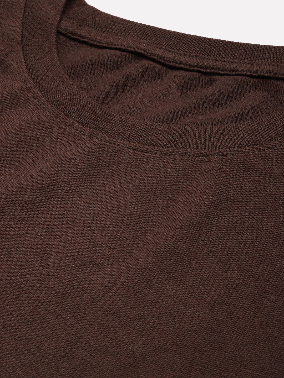 Mens Regular Half Sleeve Coffee Brown T-Shirt