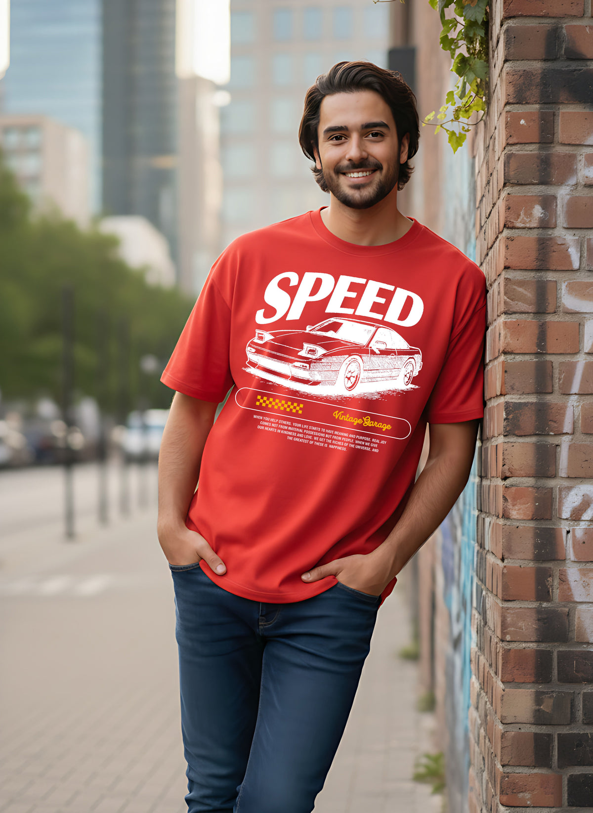 Graphic Oversized Speed Tshirt