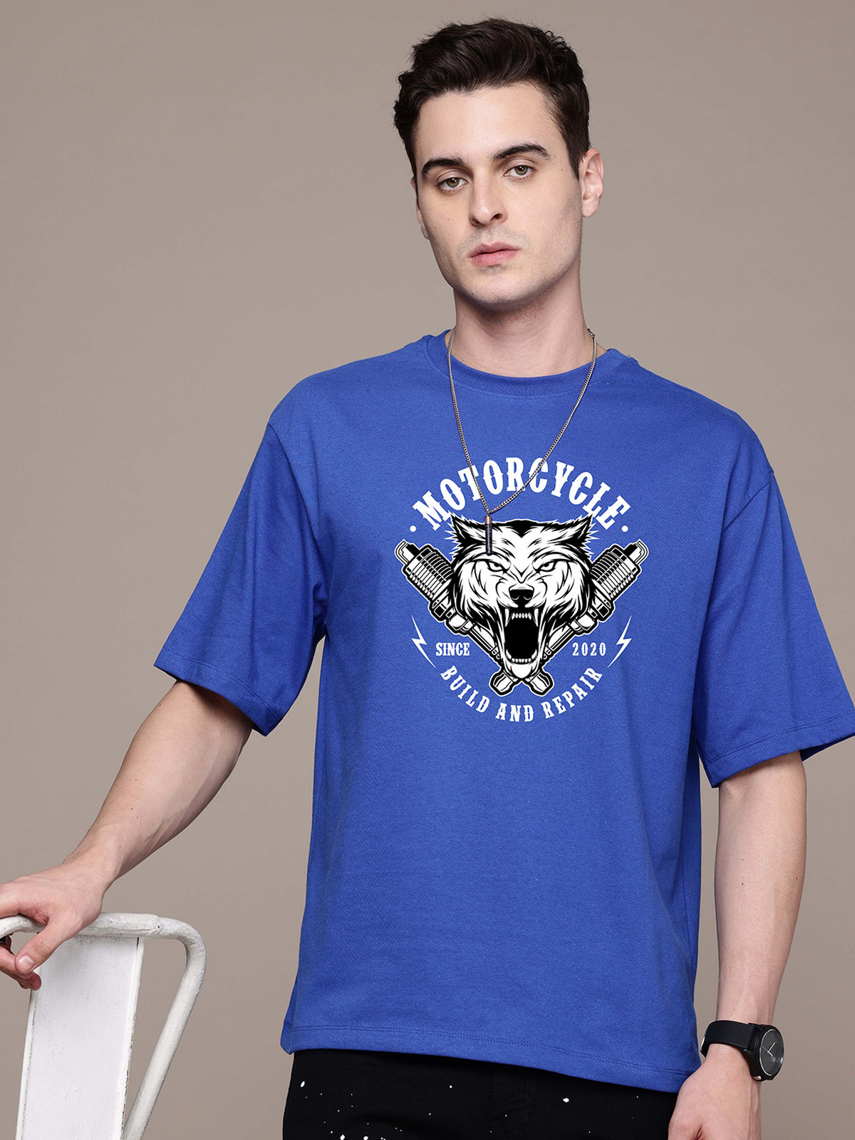 Graphic Oversized Motorcycle Tshirt