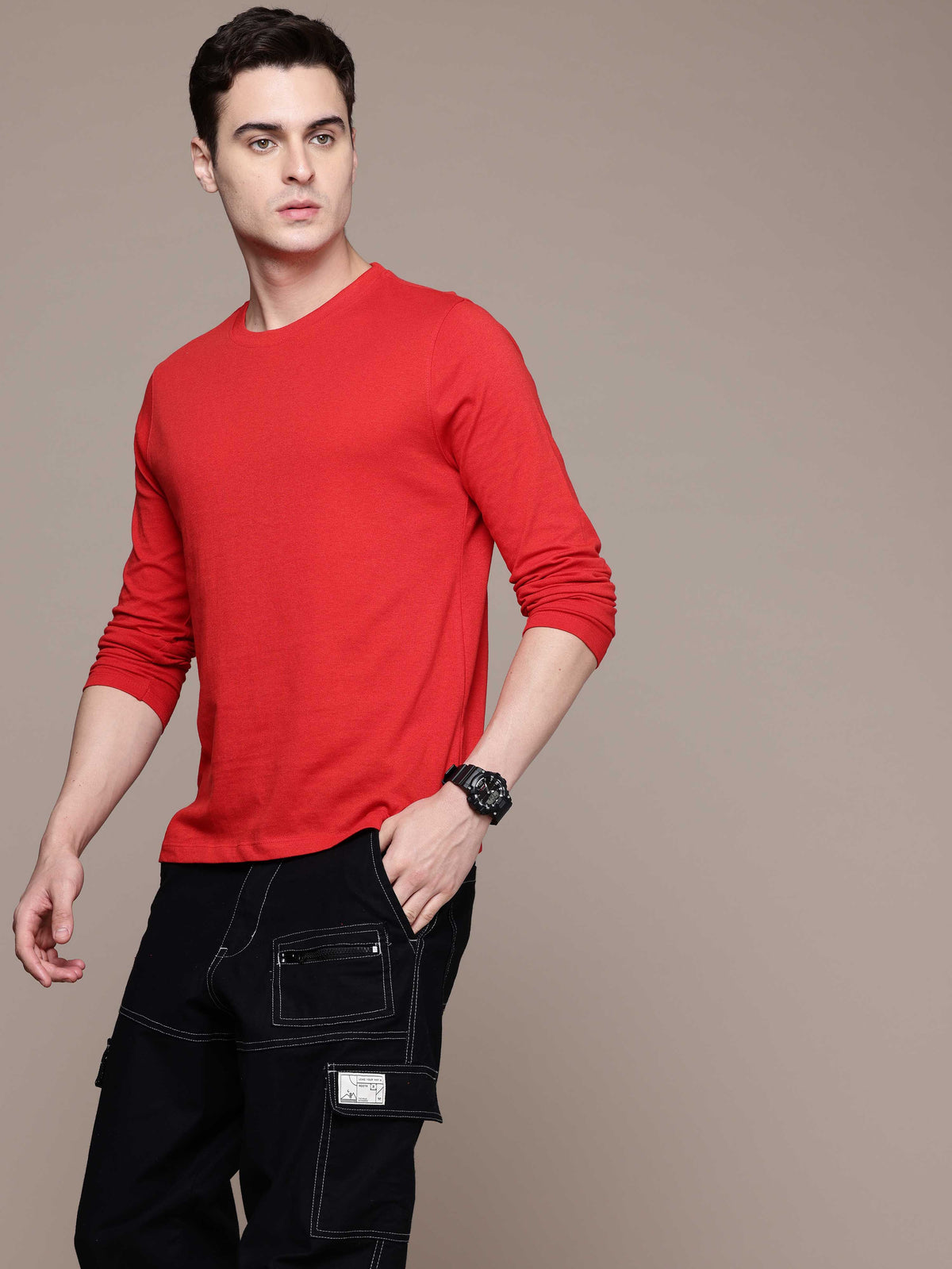 Mens Long Sleeve Red