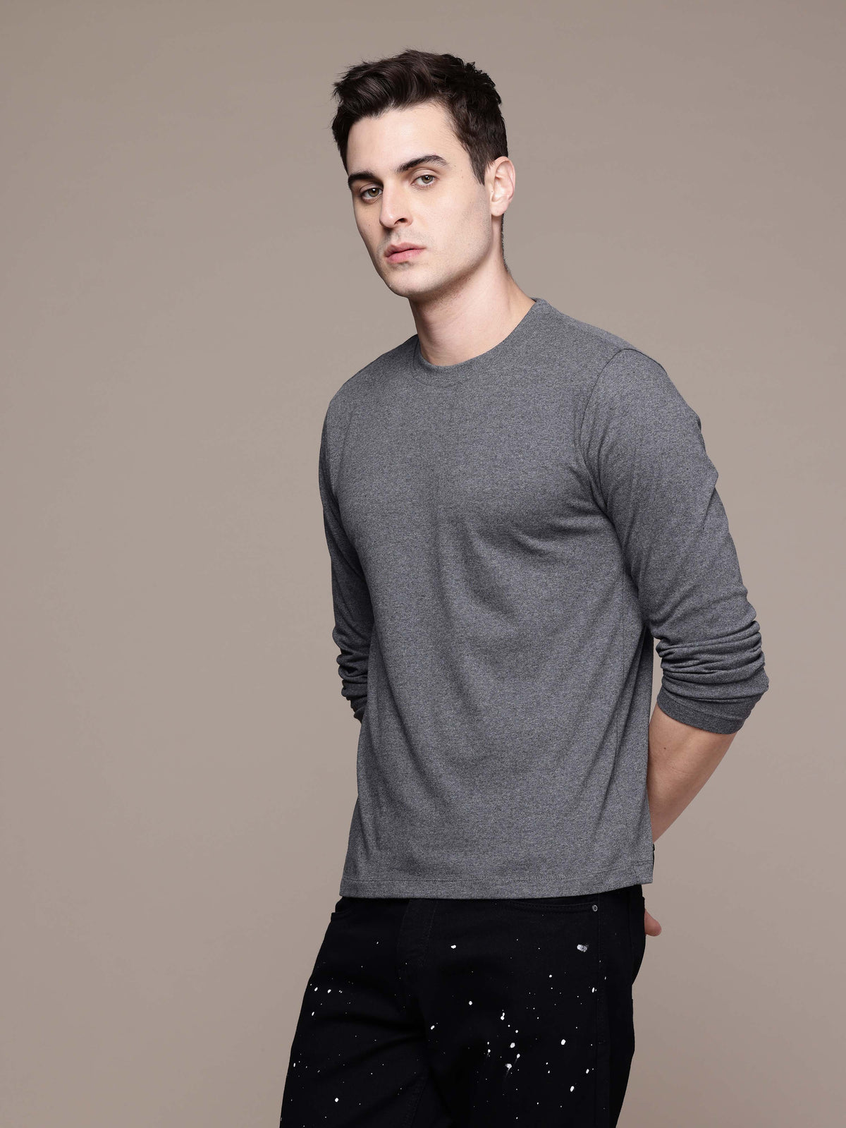 Mens Long Sleeve Andhra Melange