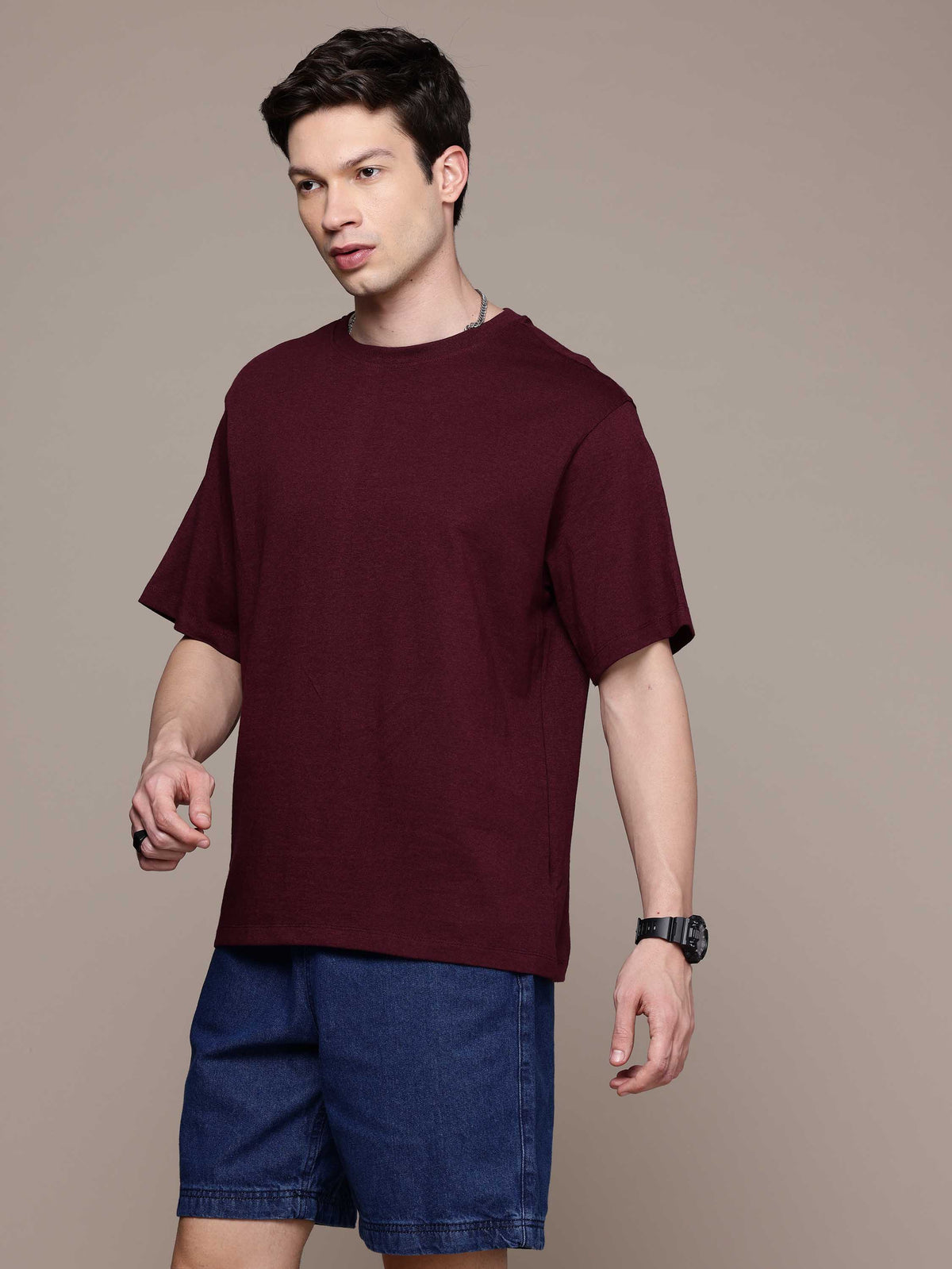 Burgundy Oversized Tees