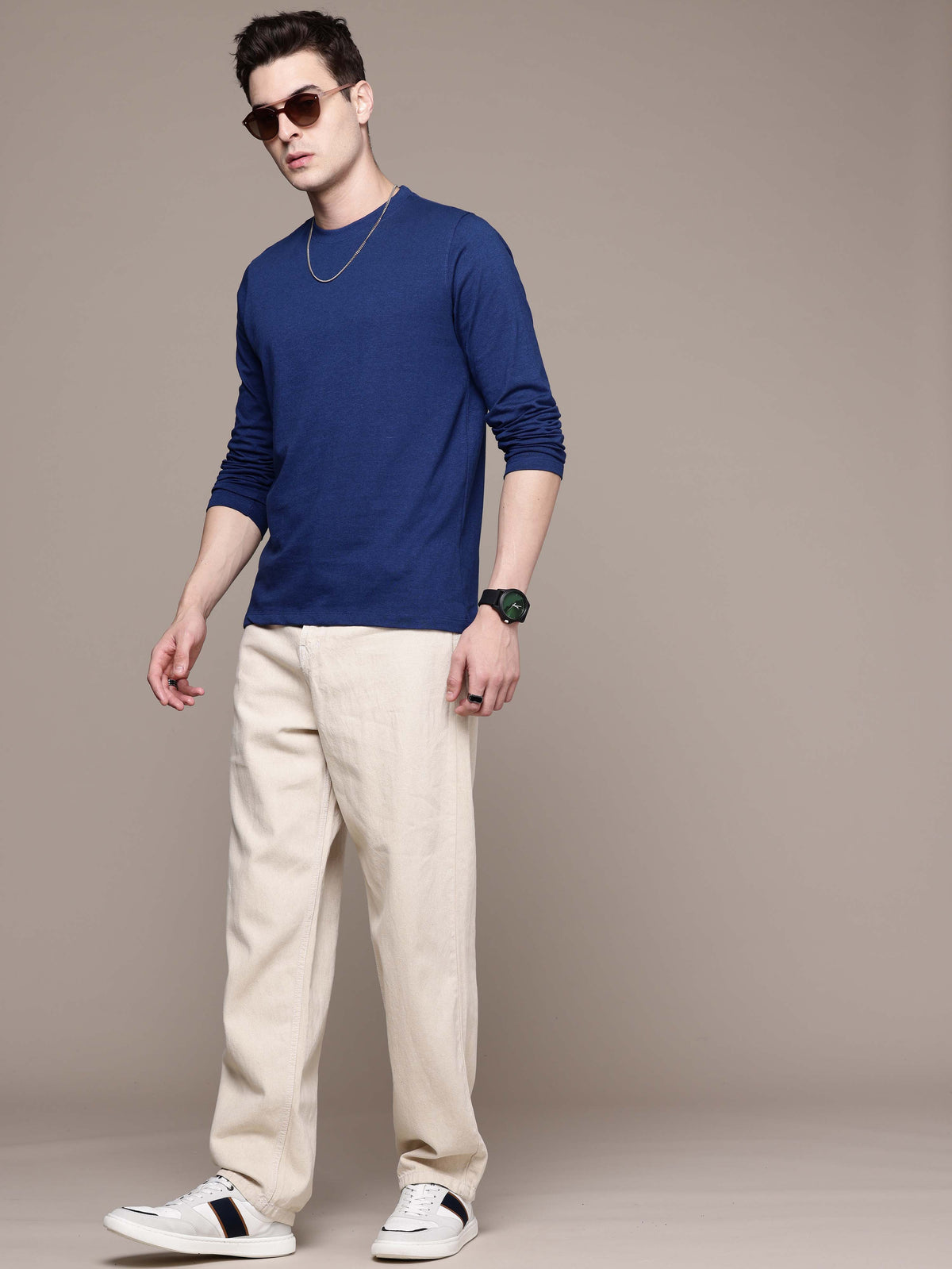 Long Sleeve Airforce Blue  T-Shirt