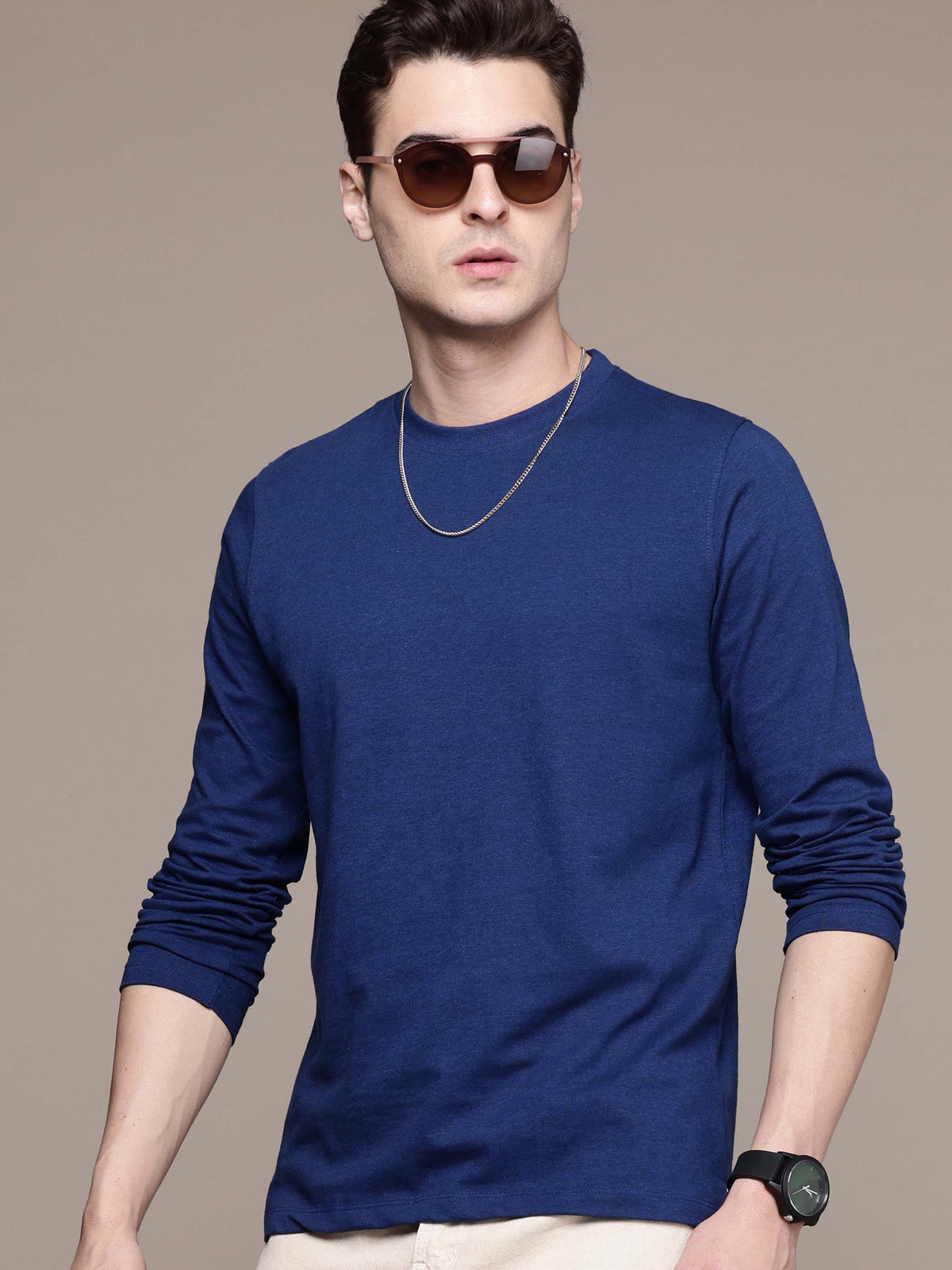 Long Sleeve Airforce Blue  T-Shirt