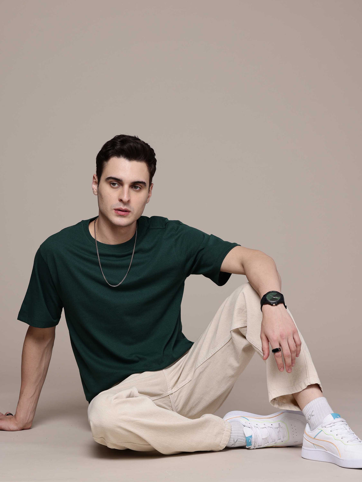 Bottle Green Oversized Tees