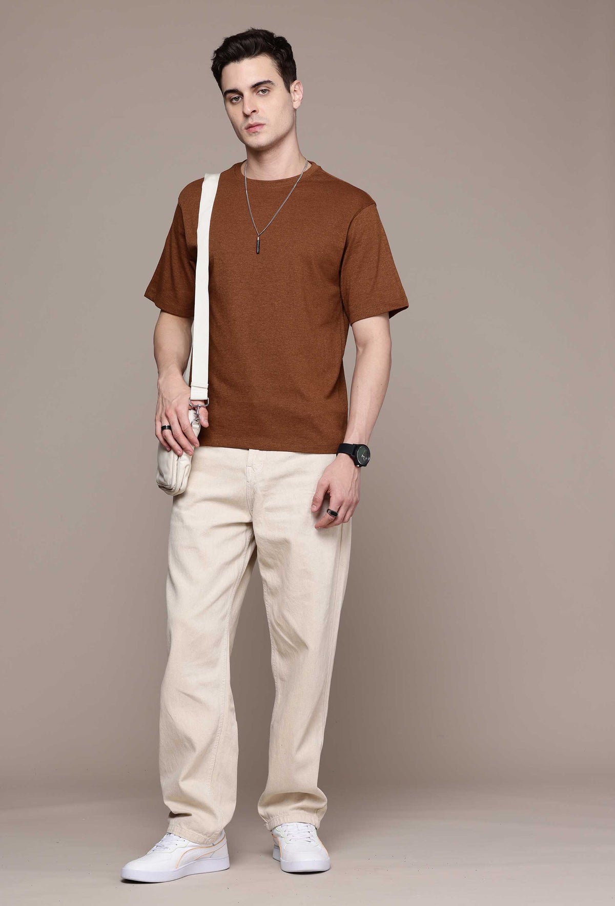Mustard Brown Oversized Tees