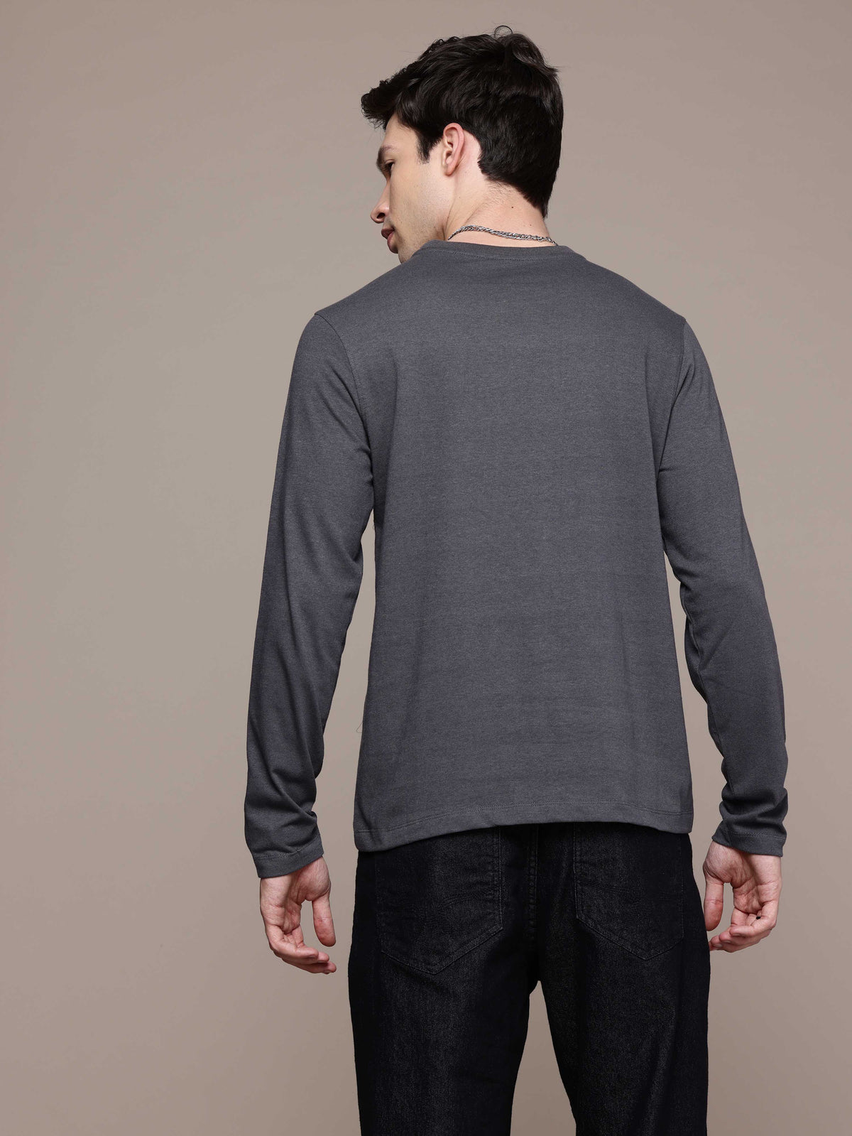 Mens Long Sleeve Steel Grey