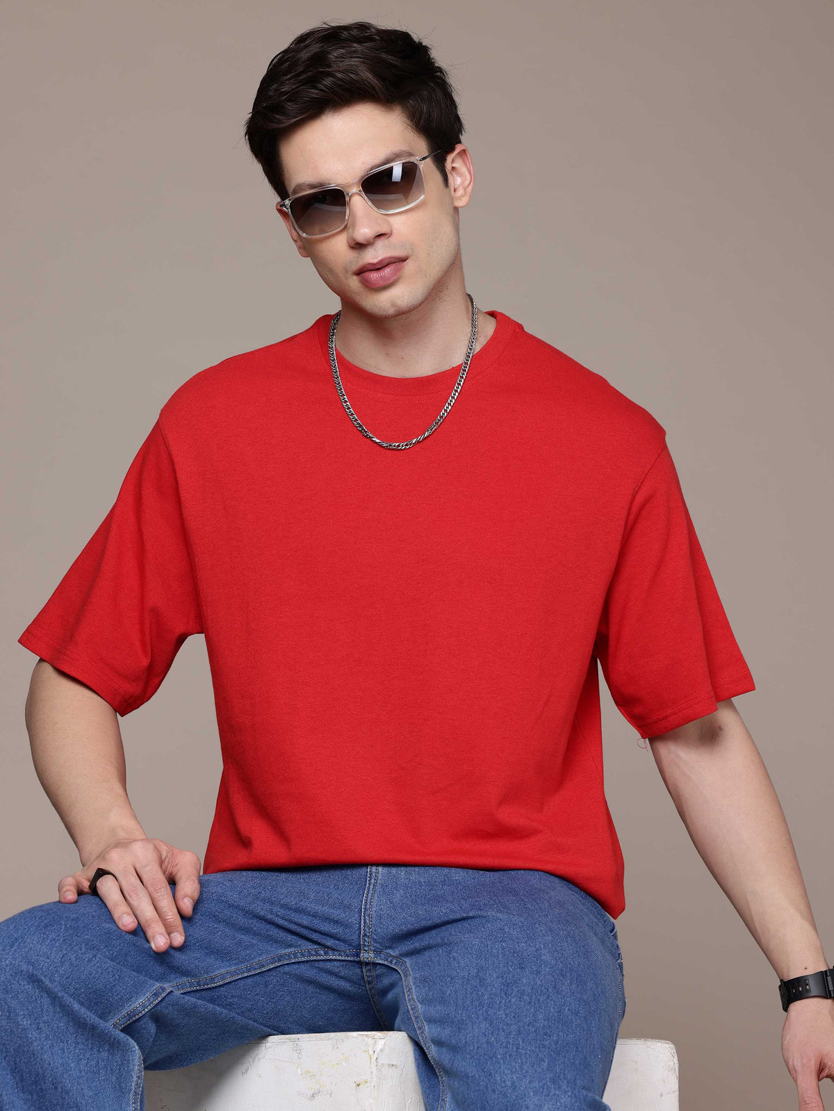 Red Oversized Tees
