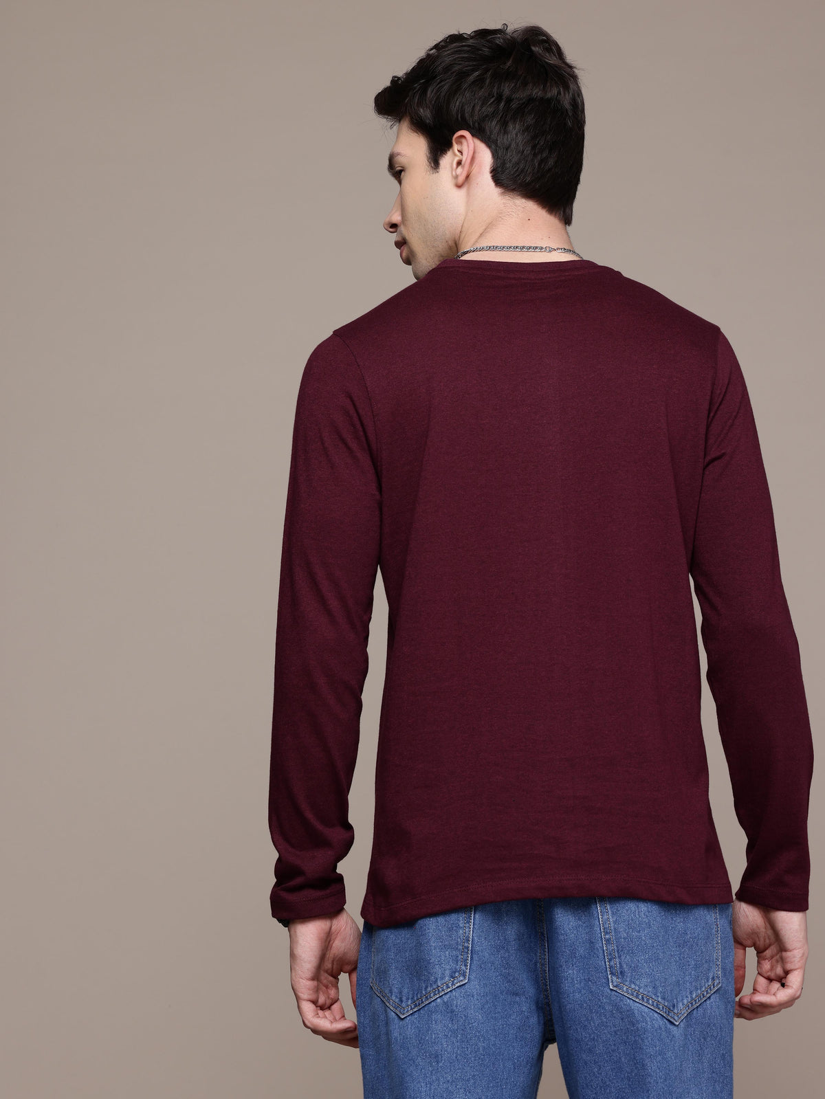 Mens Long Sleeve Burgundy