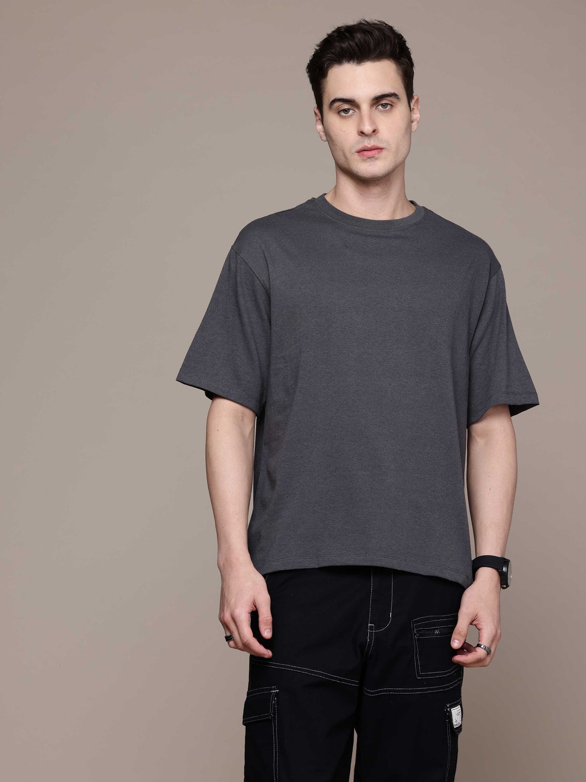 Steel Grey Oversized Tees