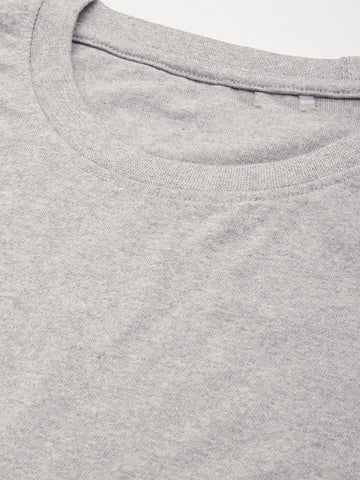 Half Sleeve  Grey Melange T-Shirt