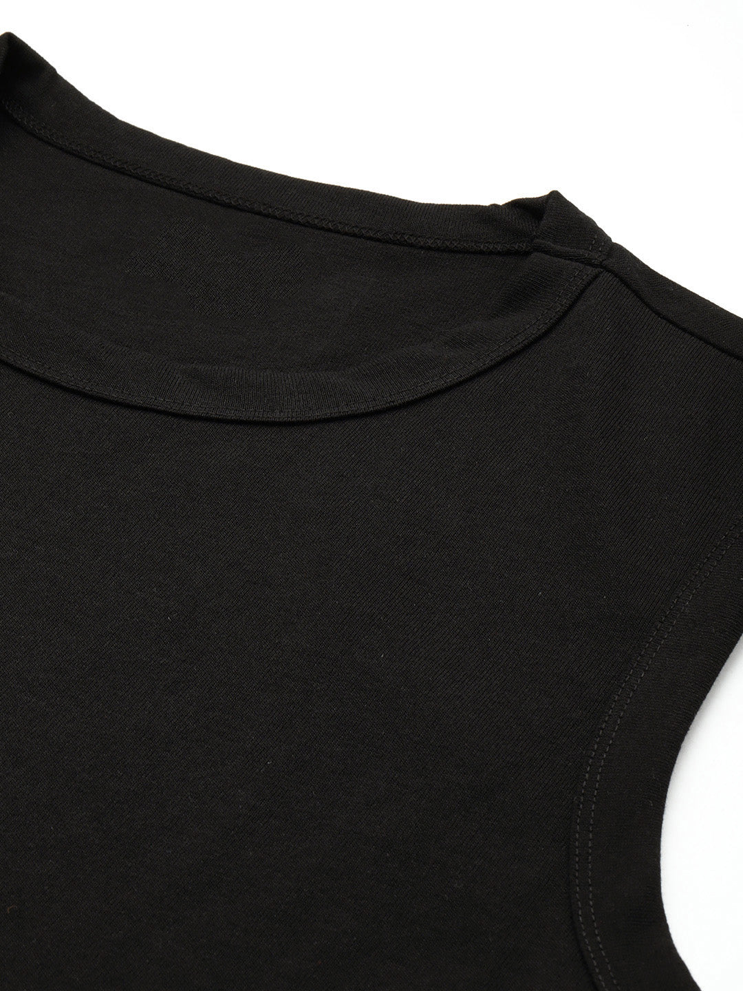 Sleeveless  Black T-Shirt