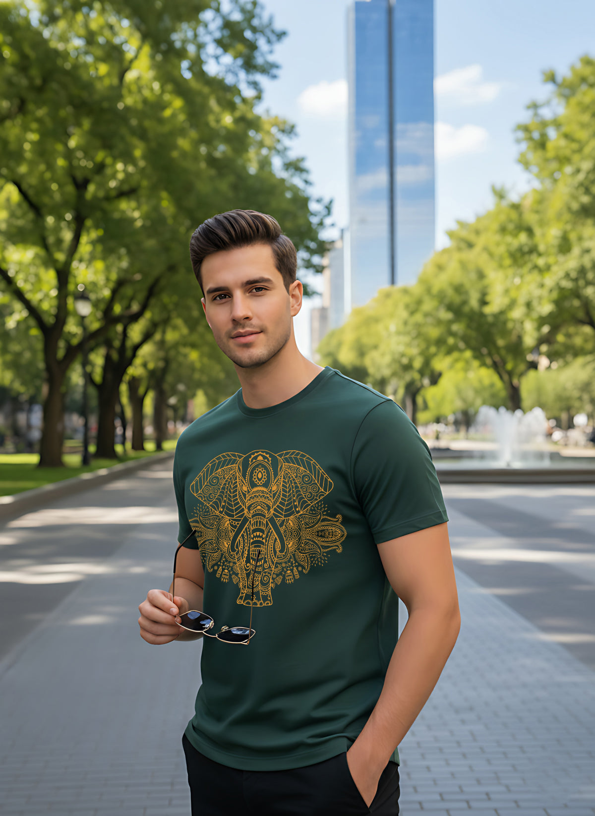Mens Graphic Regular Half Sleeve T Shirt
