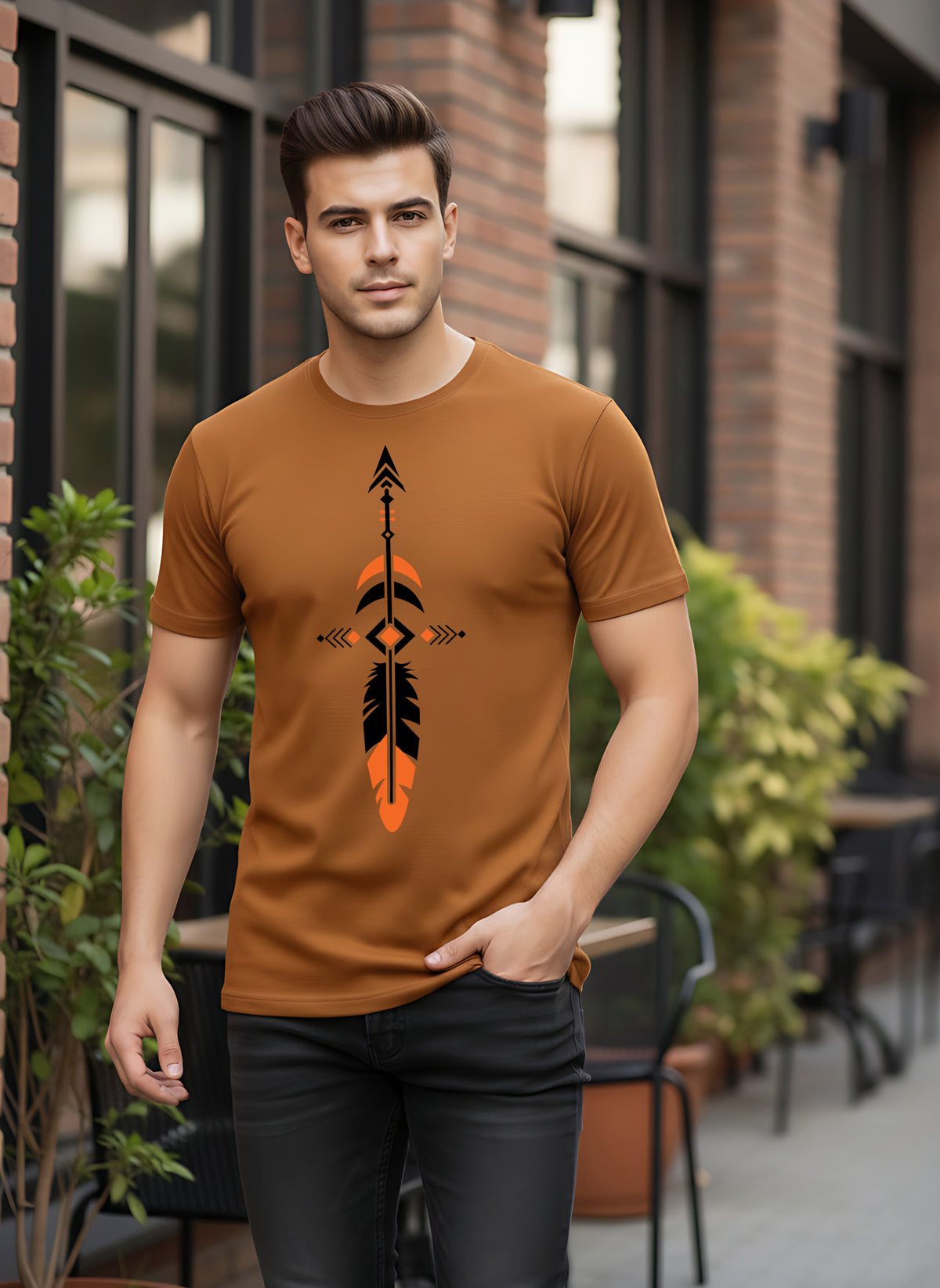 Mens Graphic Regular Half Sleeve T-Shirts