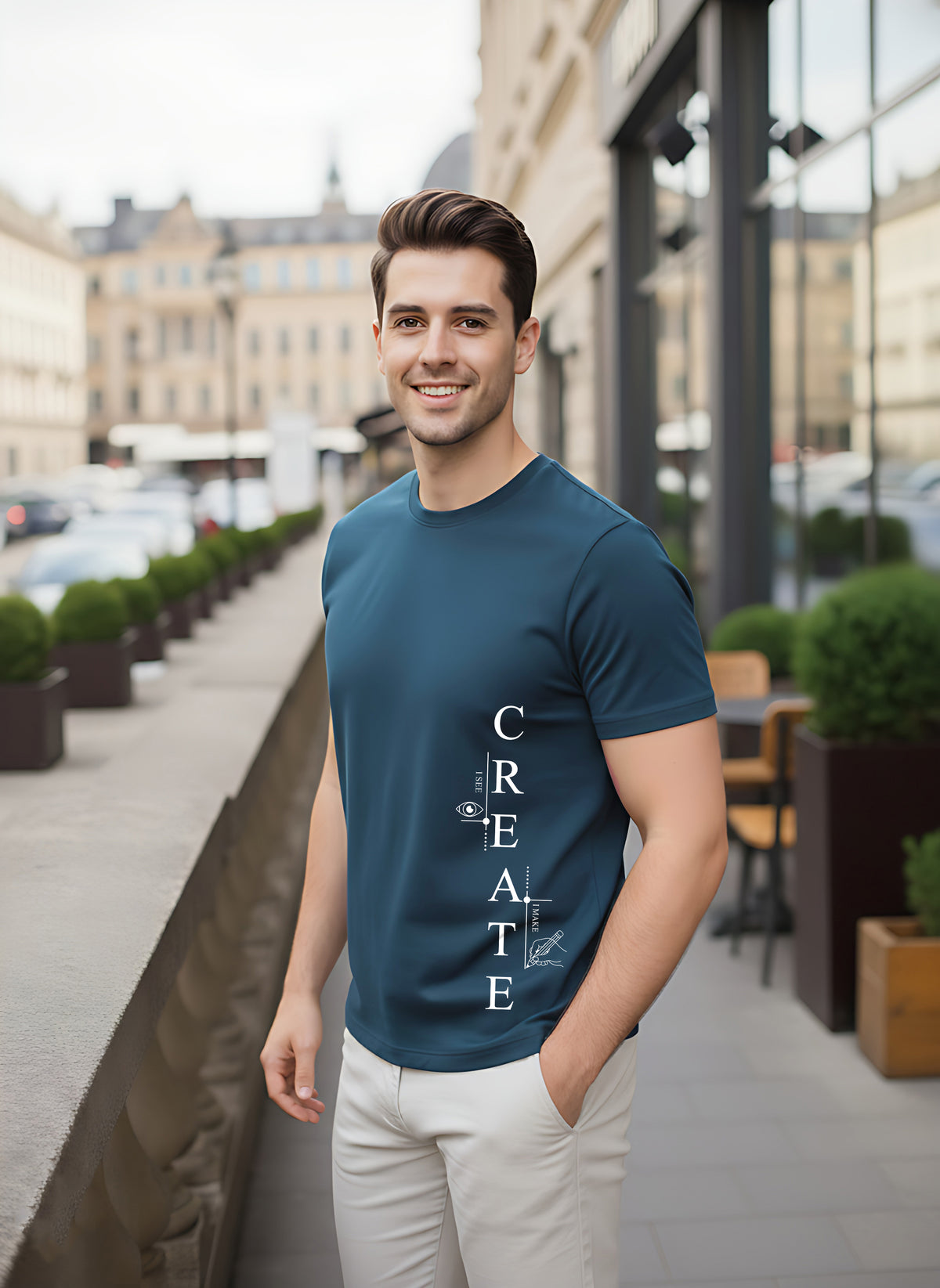 Mens Graphic Regular Half Sleeve T Shirt