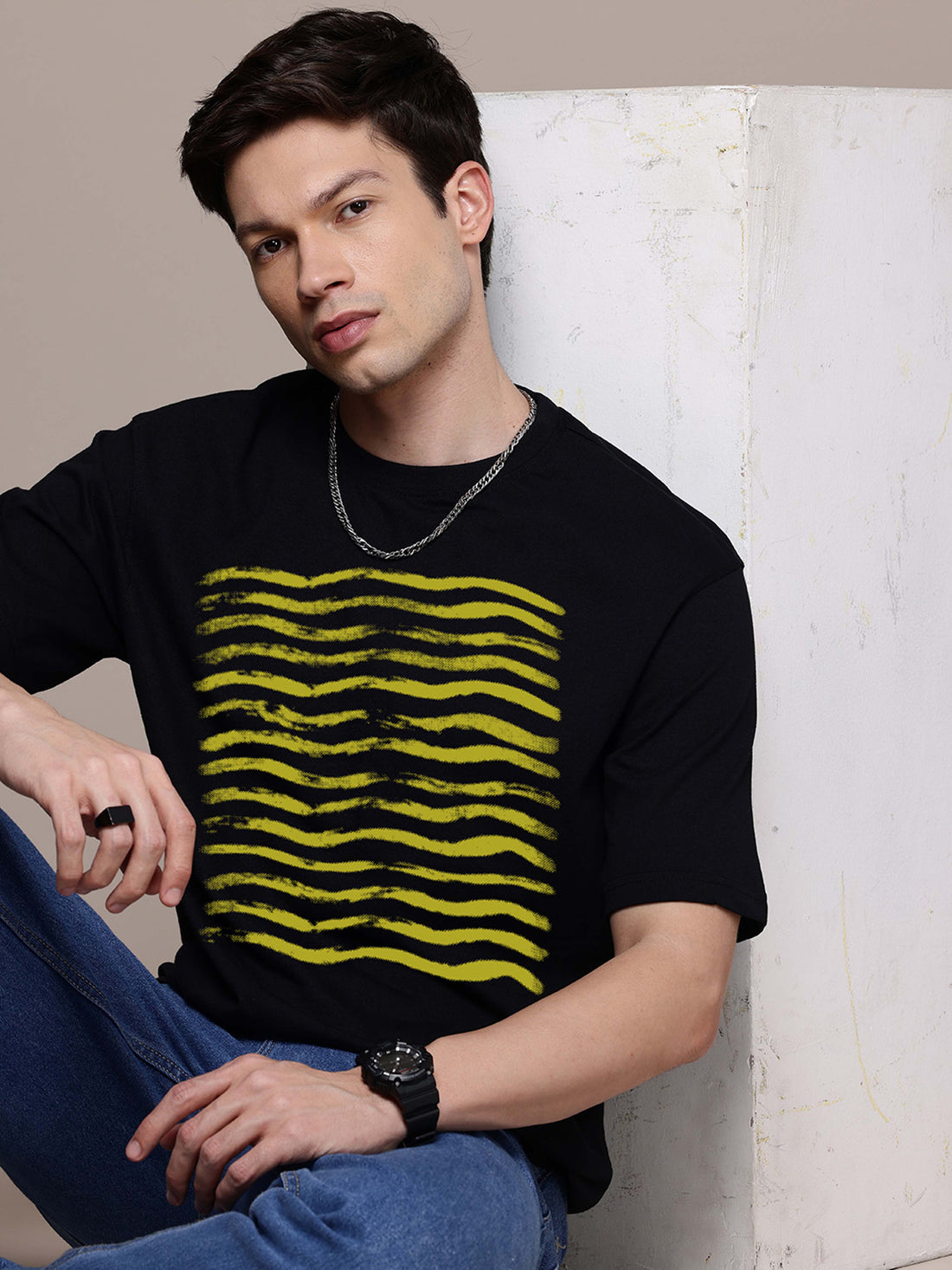 Graphic Oversized Waves Tshirt