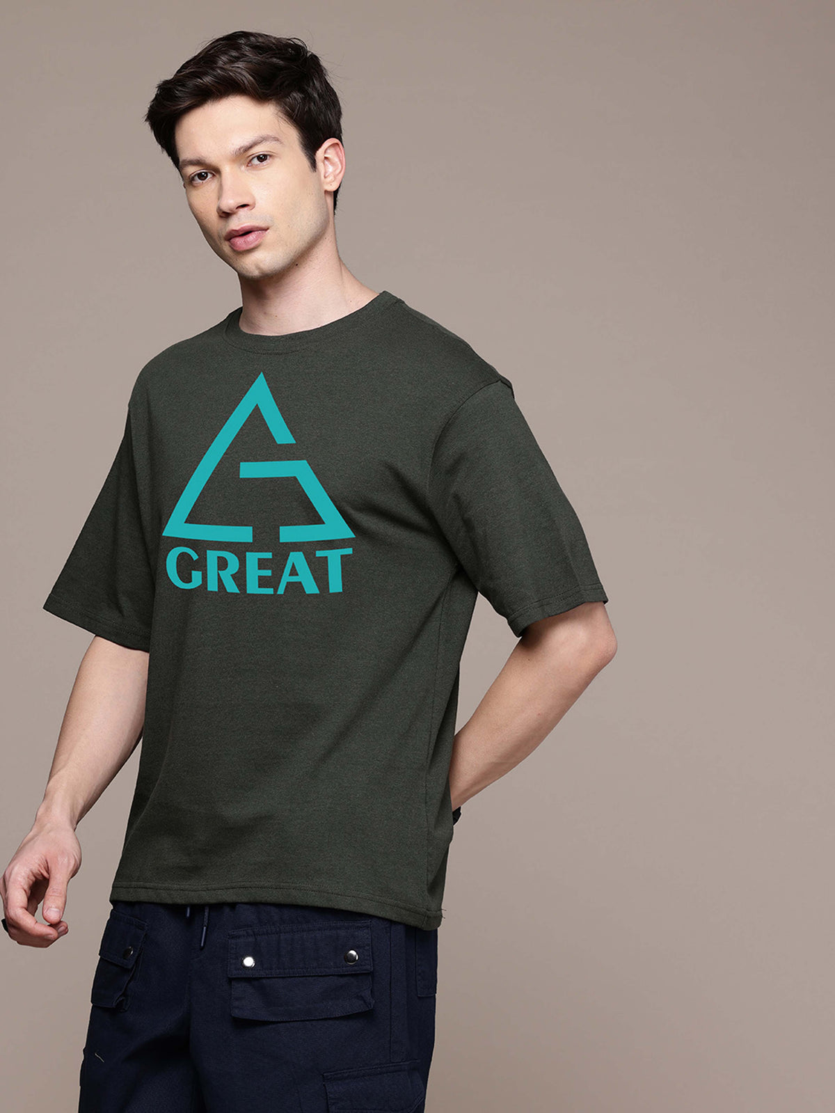 Graphic Oversized Great Print Tshirt